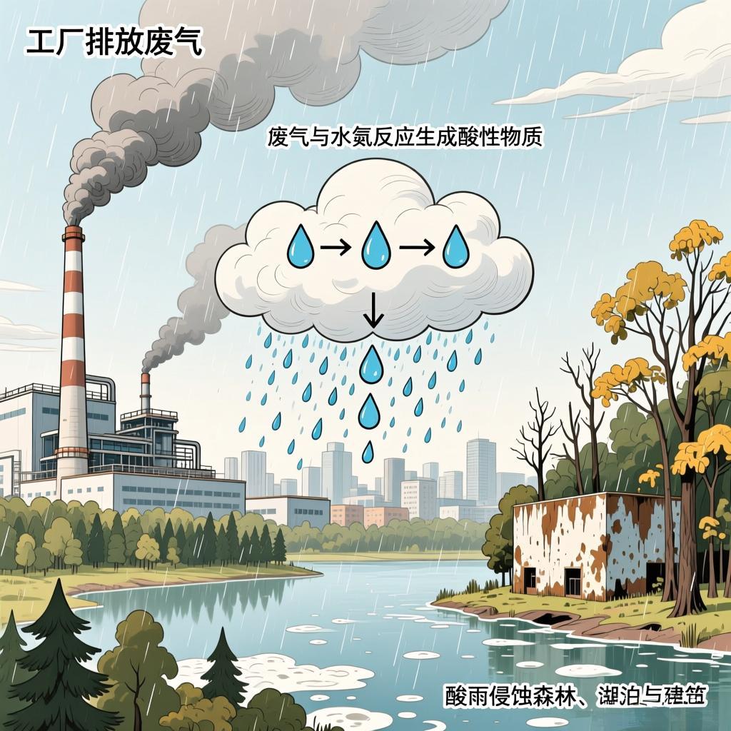 酸雨形成机制(图1) 酸雨形成机制(图1)